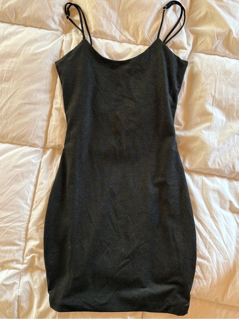 Lucy in the Sky Charcoal Gray Slip Dress with Thin Straps